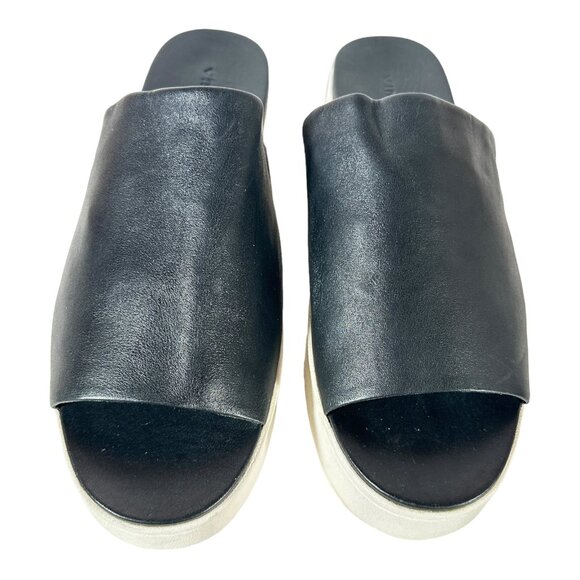 Vince Walford Platform Slide Black Sandals Size 11 Slip On - Picture 4 of 8